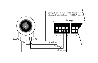 如何將電位器連接到電壓控制，通用電位器箱的接線連接？
